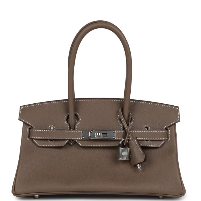 Handmade Bag HSB Light 29 Etoupe Evercolor Palladium Hardware