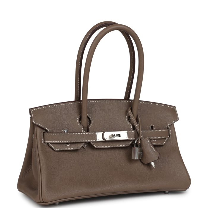 Handmade Bag HSB Light 29 Etoupe Evercolor Palladium Hardware - 图片 2