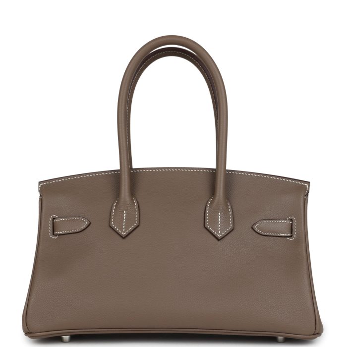 Handmade Bag HSB Light 29 Etoupe Evercolor Palladium Hardware - 图片 4