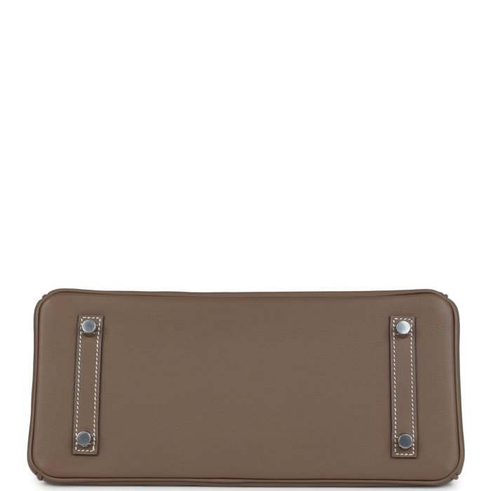 Handmade Bag HSB Light 29 Etoupe Evercolor Palladium Hardware - 图片 5