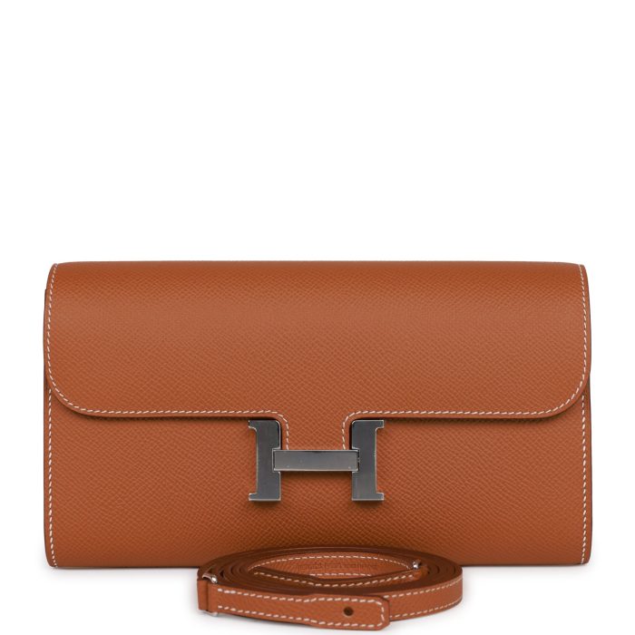Handmade Bag HC Wallet To Go Gold Epsom Palladium Hardware