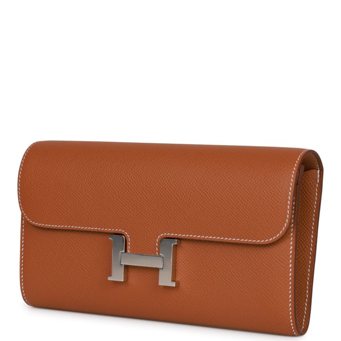 Handmade Bag HC Wallet To Go Gold Epsom Palladium Hardware - 图片 5