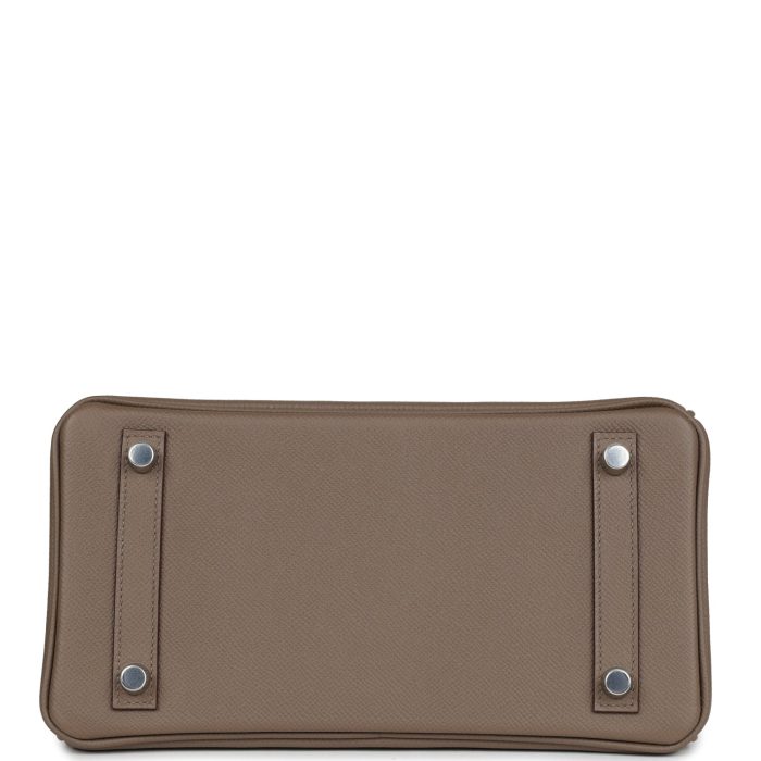Handmade Bag HB 25 Tri-color Etoupe, Ebene and Gris Pale Epsom Palladium Hardware - 图片 5