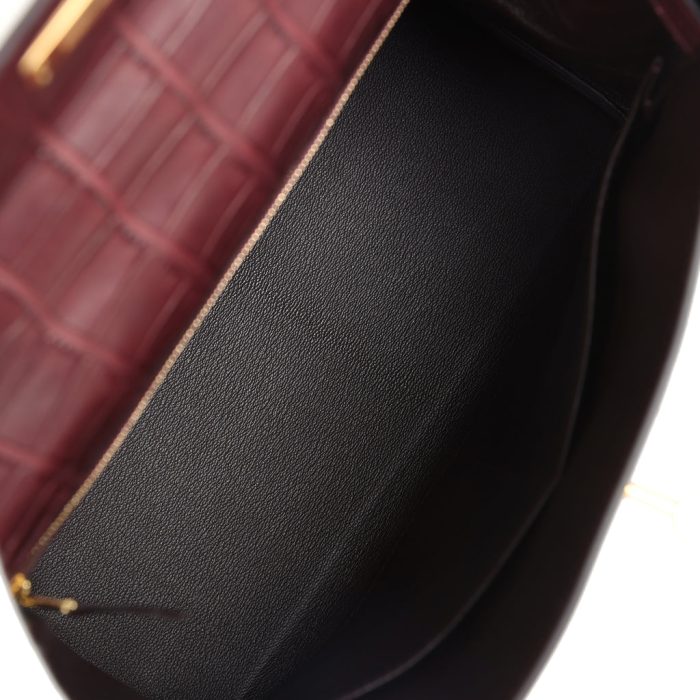 Handmade HKR 28 Bordeaux Matte Alligator Gold Hardware - 图片 6