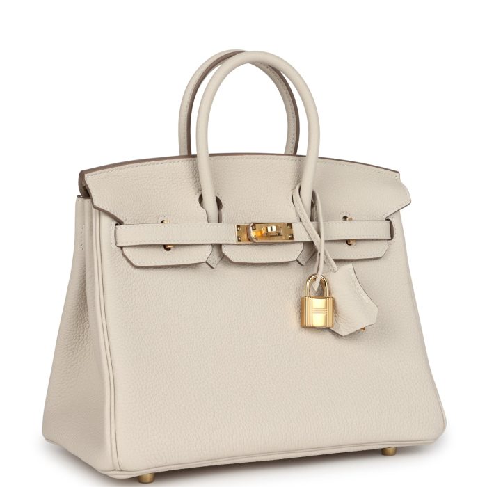 Handmade Bag HB 25 Craie Togo Gold Hardware - 图片 2