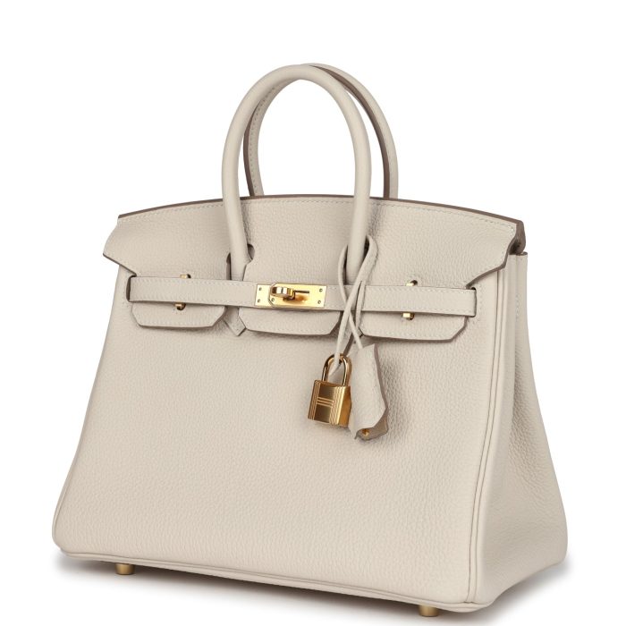 Handmade Bag HB 25 Craie Togo Gold Hardware - 图片 5