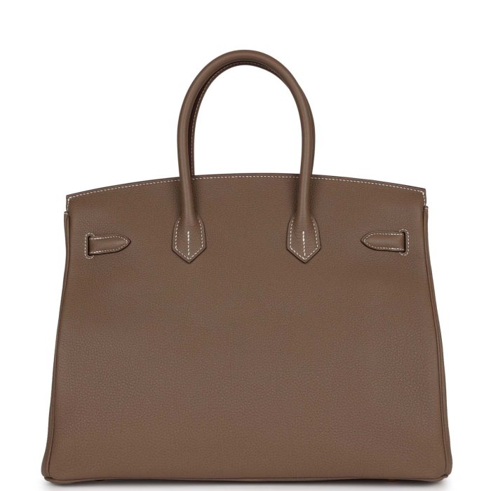 Handmade Bag HB 35 Etoupe Togo Gold Hardware - 图片 4