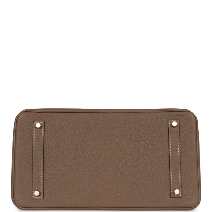 Handmade Bag HB 35 Etoupe Togo Gold Hardware - 图片 5