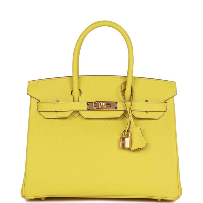 Handmade Bag HB 30 Lime Epsom Gold Hardware