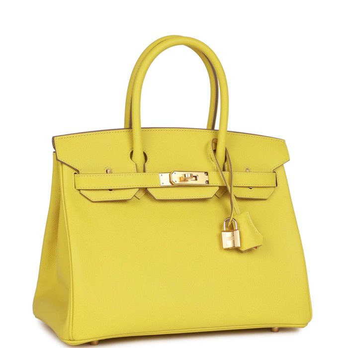 Handmade Bag HB 30 Lime Epsom Gold Hardware - 图片 2