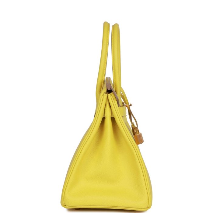 Handmade Bag HB 30 Lime Epsom Gold Hardware - 图片 3