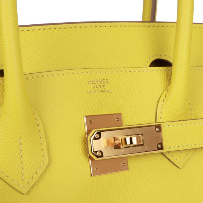 Handmade Bag HB 30 Lime Epsom Gold Hardware - 图片 6