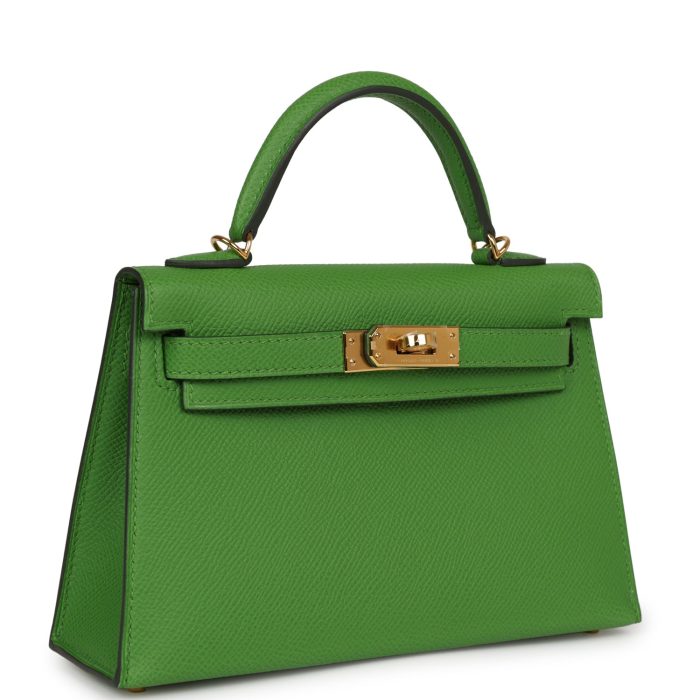Handmade HKS 20 Vert Yucca Epsom Gold Hardware - 图片 2
