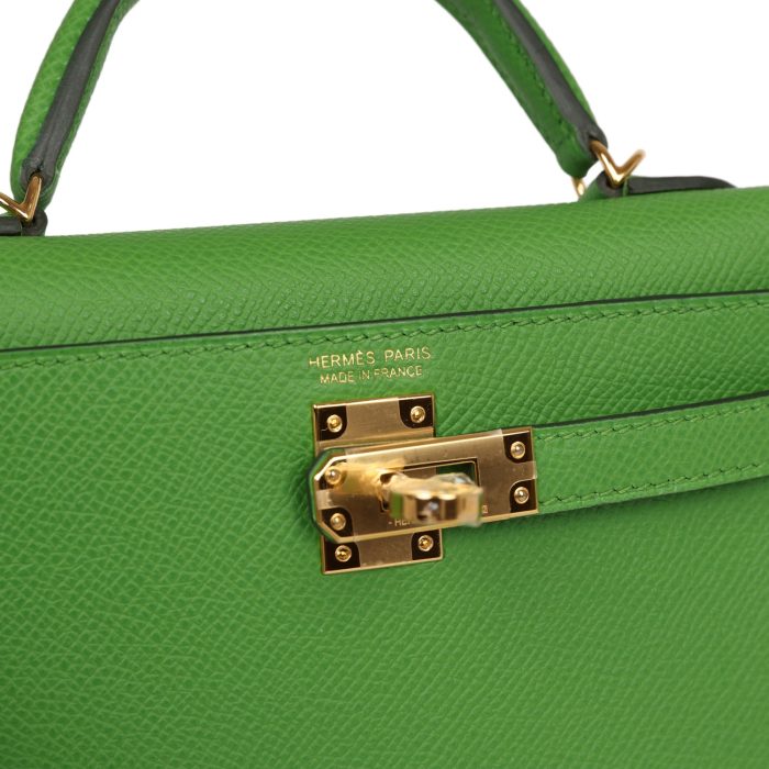 Handmade HKS 20 Vert Yucca Epsom Gold Hardware - 图片 7