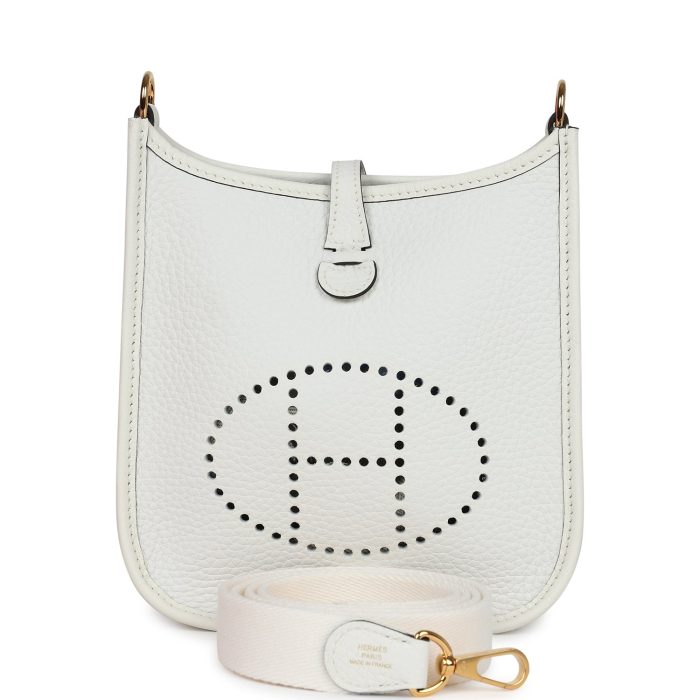 Handmade Bag HE TPM New White Clemence Gold Hardware