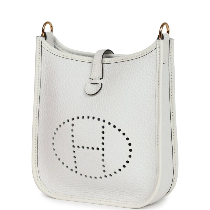 Handmade Bag HE TPM New White Clemence Gold Hardware - 图片 2