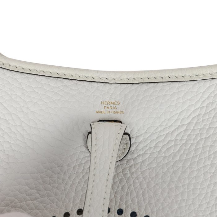 Handmade Bag HE TPM New White Clemence Gold Hardware - 图片 6