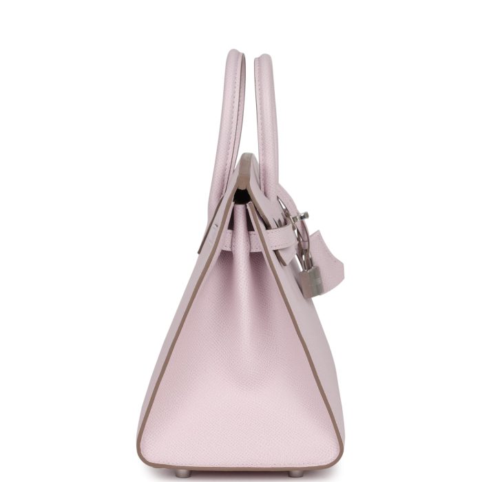 Handmade Bag HB Sellier 25 Mauve Pale Epsom Palladium Hardware - 图片 3