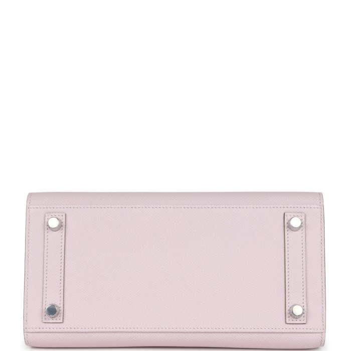 Handmade Bag HB Sellier 25 Mauve Pale Epsom Palladium Hardware - 图片 5