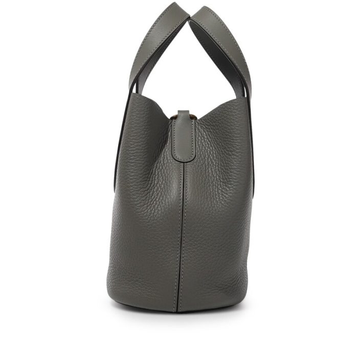Handmade Bag HITL 18 Gris Meyer Clemence and Swift Gold Hardware - 图片 3
