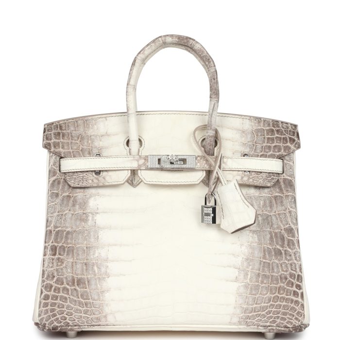 Handmade Bag HB 25 Himalaya Niloticus Crocodile Diamond Encrusted Palladium Hardware