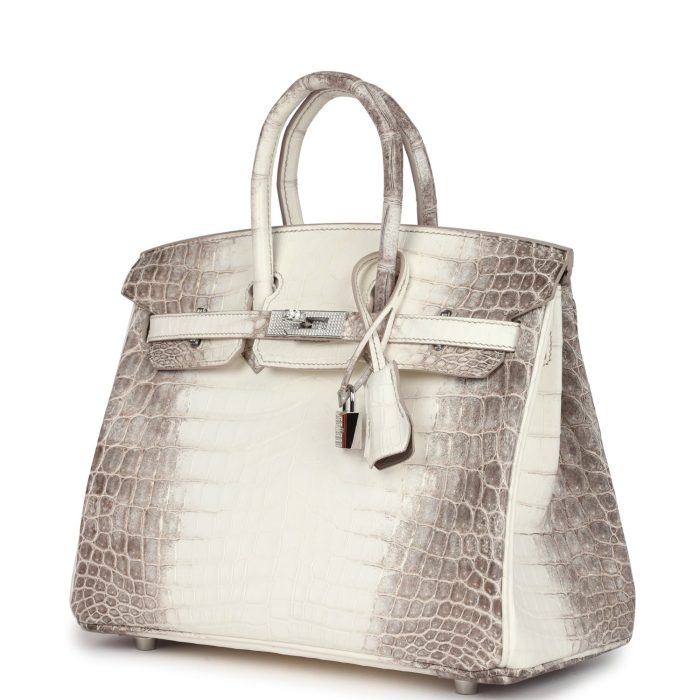 Handmade Bag HB 25 Himalaya Niloticus Crocodile Diamond Encrusted Palladium Hardware - 图片 3