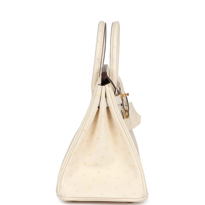 Handmade Bag HB 25 Nata Ostrich Gold Hardware - Image 4