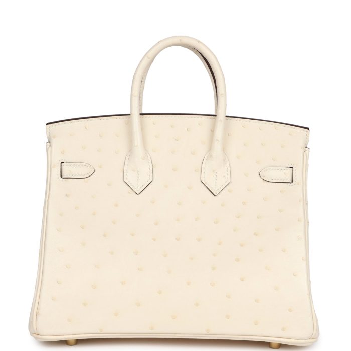 Handmade Bag HB 25 Nata Ostrich Gold Hardware - Image 5