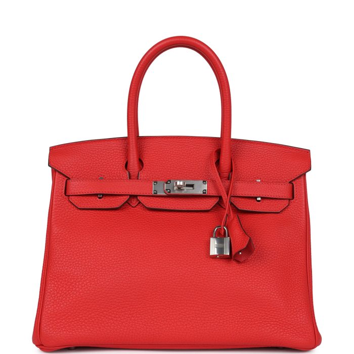 Handmade Bag HB 30 Rouge Tomate Clemence Palladium Hardware