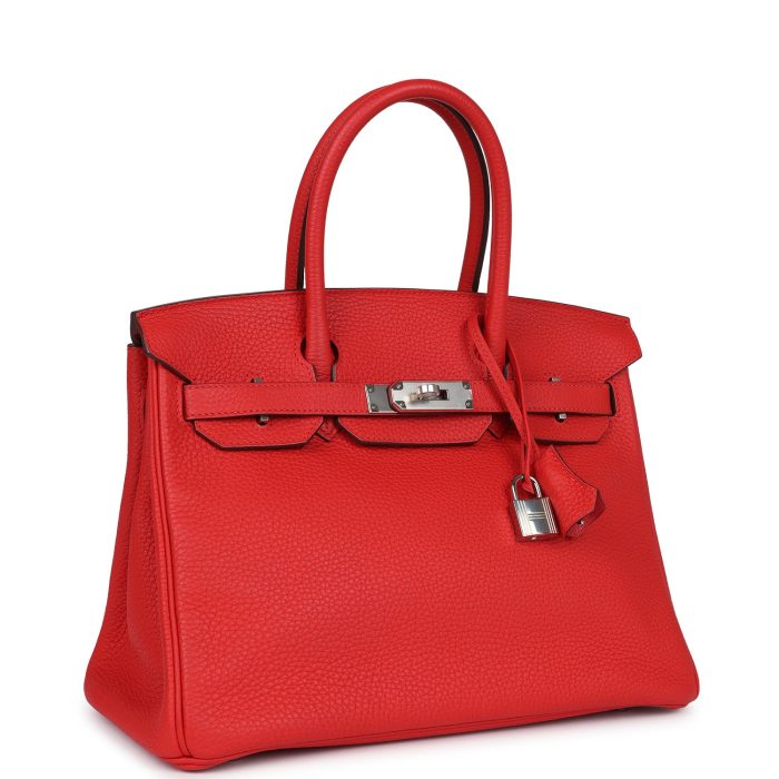 Handmade Bag HB 30 Rouge Tomate Clemence Palladium Hardware - 图片 2