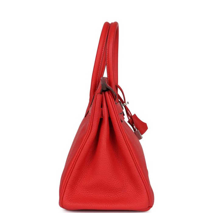 Handmade Bag HB 30 Rouge Tomate Clemence Palladium Hardware - 图片 3