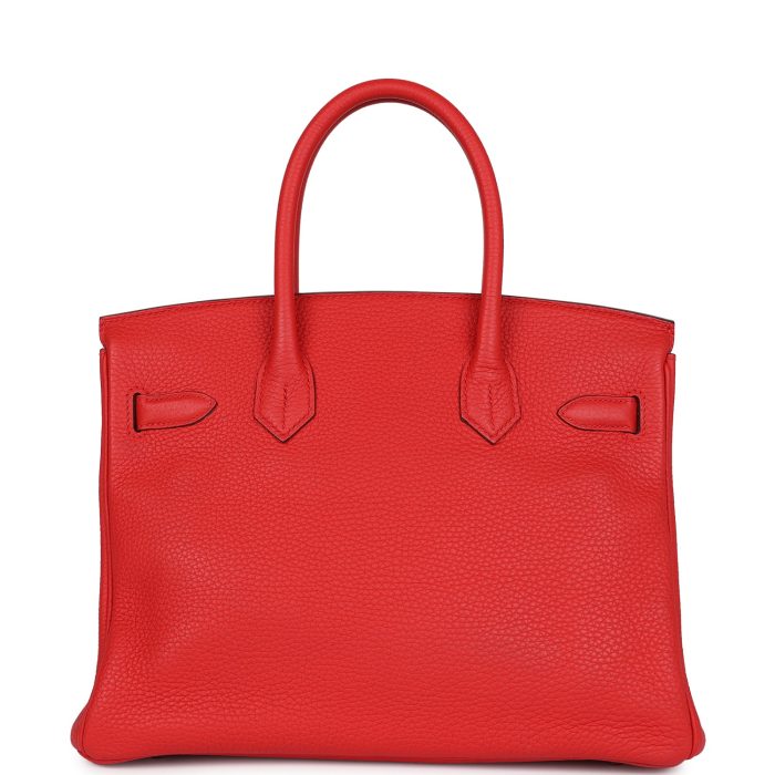 Handmade Bag HB 30 Rouge Tomate Clemence Palladium Hardware - 图片 4