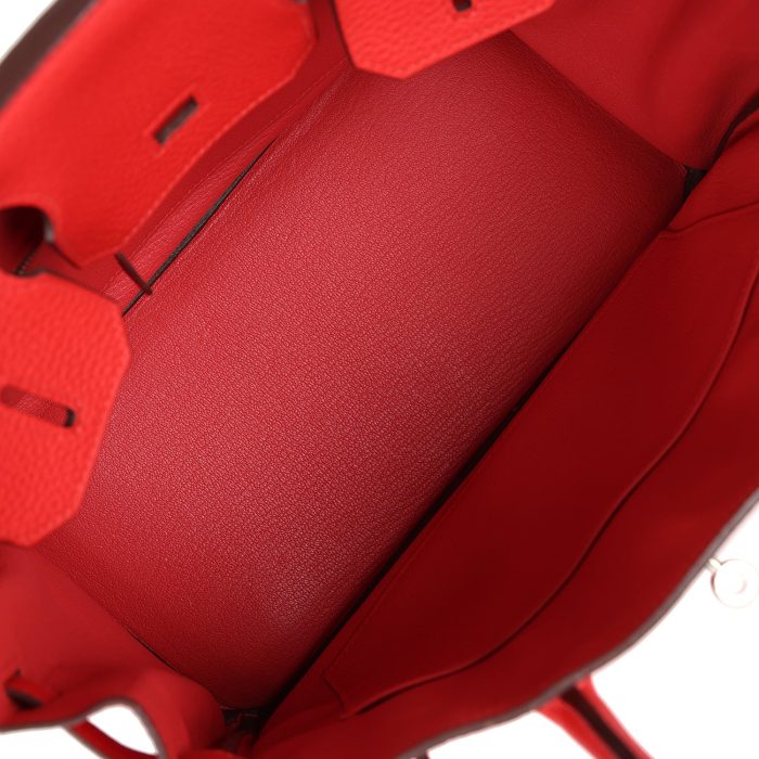 Handmade Bag HB 30 Rouge Tomate Clemence Palladium Hardware - 图片 7