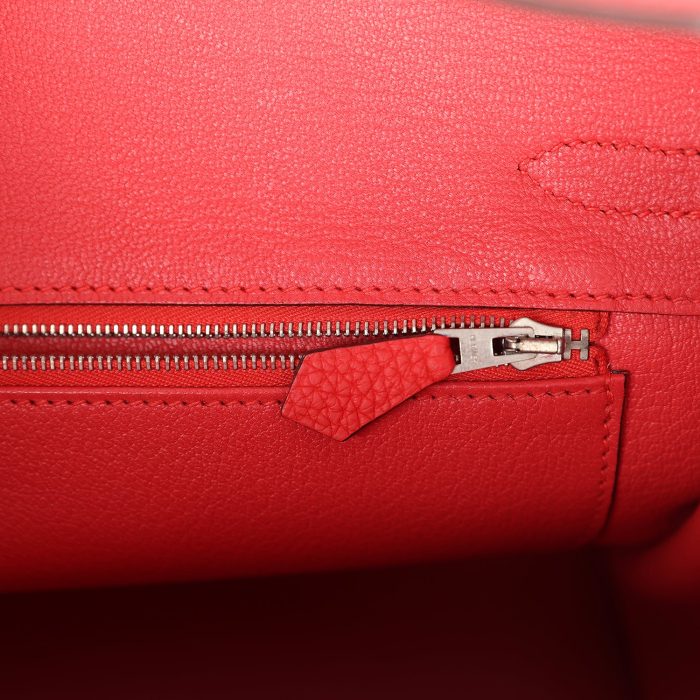 Handmade Bag HB 30 Rouge Tomate Clemence Palladium Hardware - 图片 8