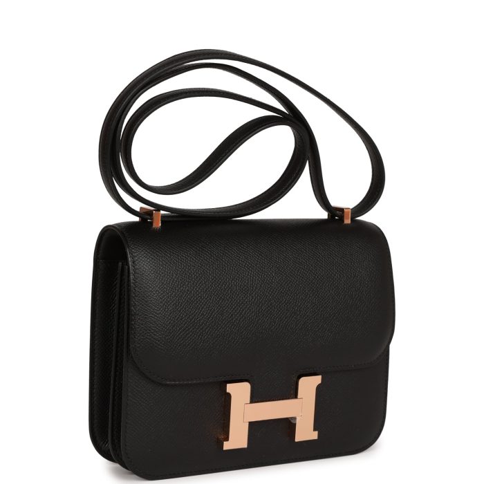 Handmade Bag HC 18 Black Epsom Rose Gold Hardware - 图片 2