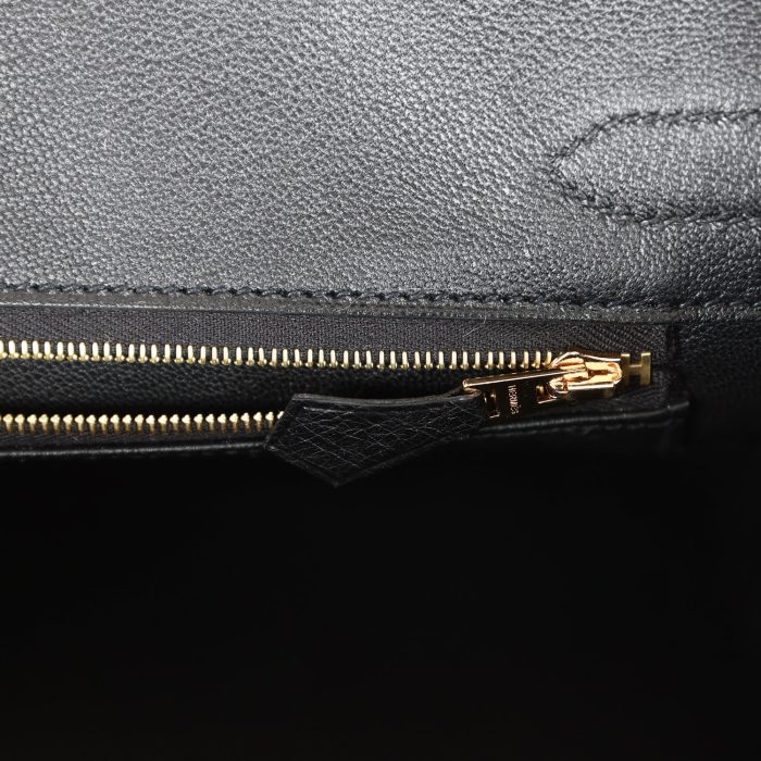 Handmade Bag HB 30 Black Ostrich Rose Gold Hardware - 图片 8