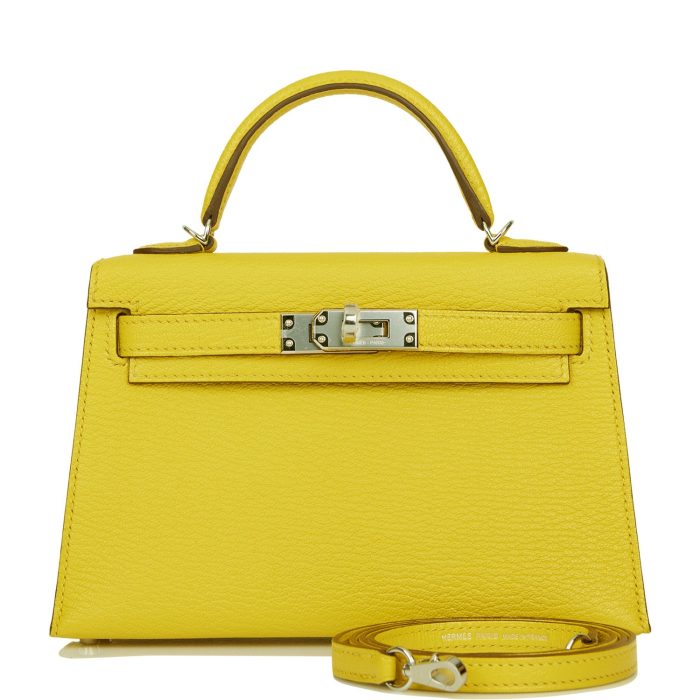 Handmade HKS 20 Jaune de Naples Verso Chèvre Palladium Hardware - 图片 2