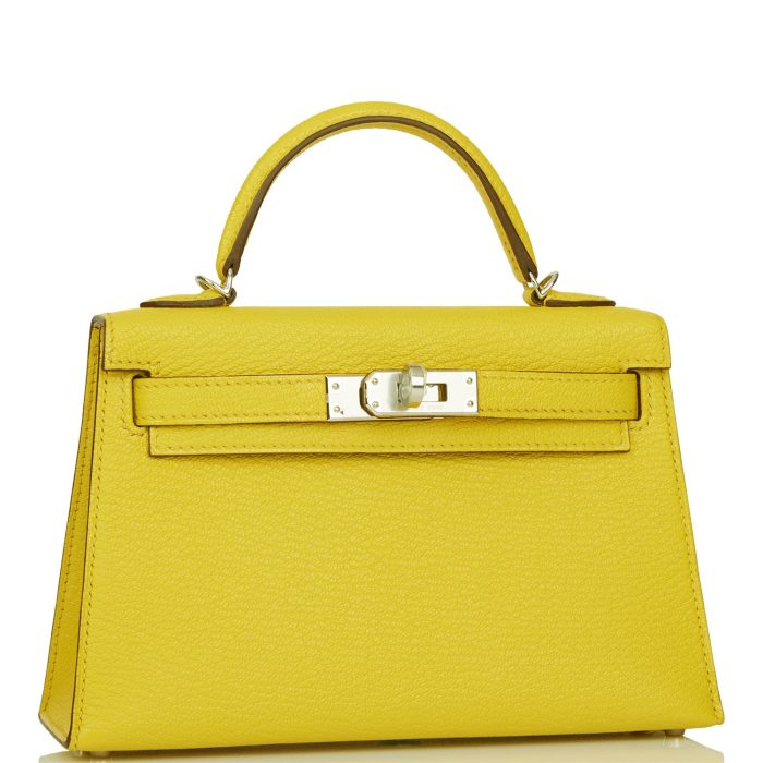 Handmade HKS 20 Jaune de Naples Verso Chèvre Palladium Hardware - 图片 3