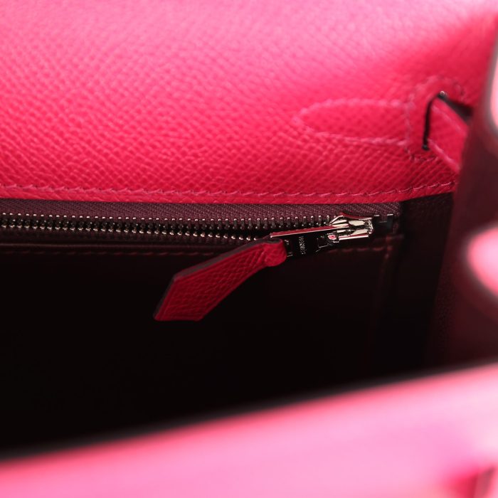 Handmade HKS 25 Framboise Verso Epsom Palladium Hardware - 图片 8