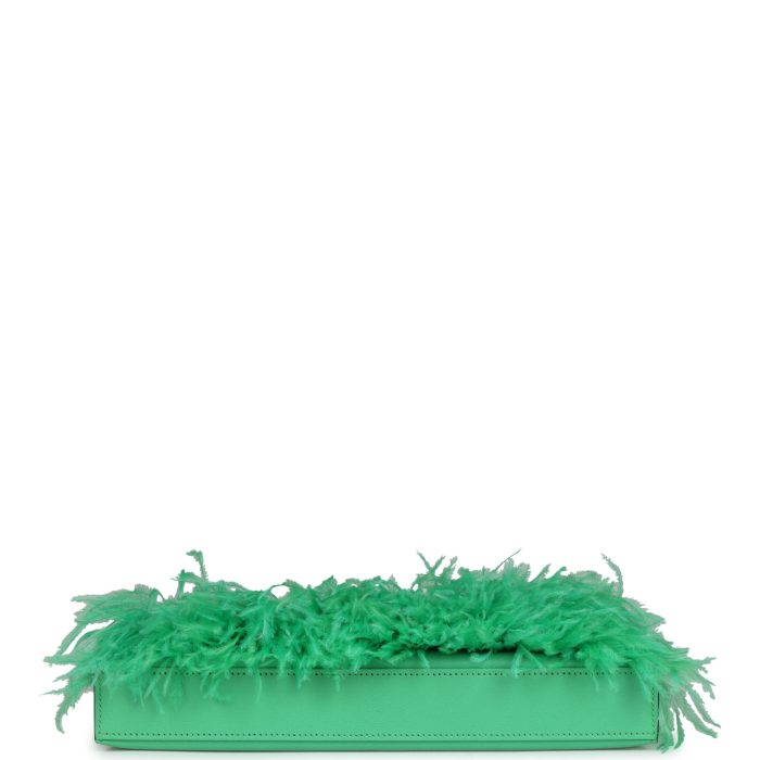 Handmade HKEF Vert Comics Chevre and Ostrich Feather Palladium Hardware - 图片 6