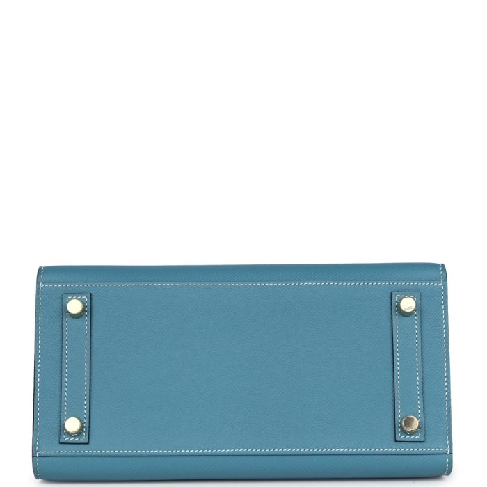 Handmade Bag HB Sellier 25 Blue Jean Epsom Gold Hardware：圖片 5