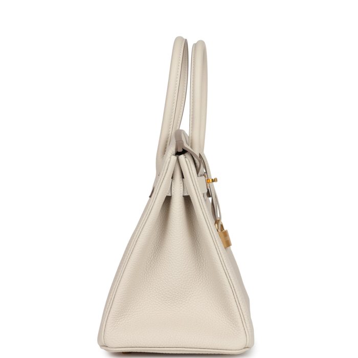 Handmade Bag HB 30 Craie Togo Gold Hardware - 图片 3
