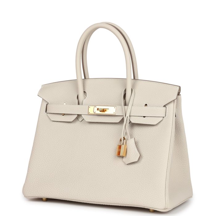 Handmade Bag HB 30 Craie Togo Gold Hardware - 图片 5