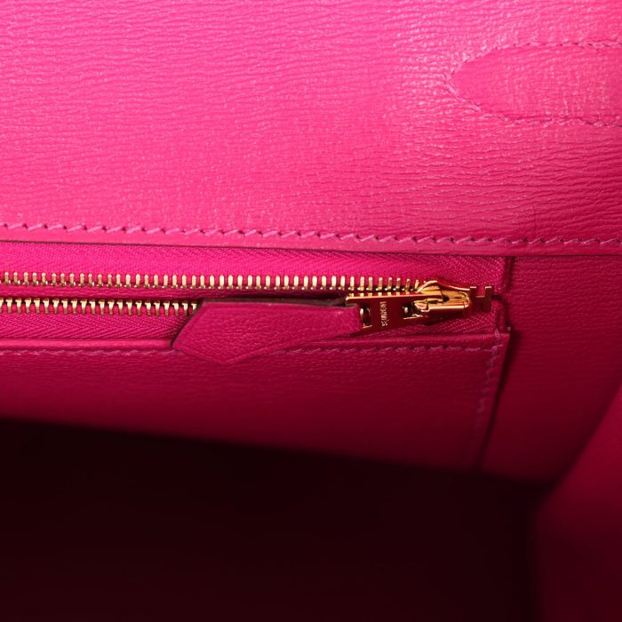Handmade Bag HB 35 Rose Scheherazade Shiny Porosus Crocodile Gold Hardware - 图片 8