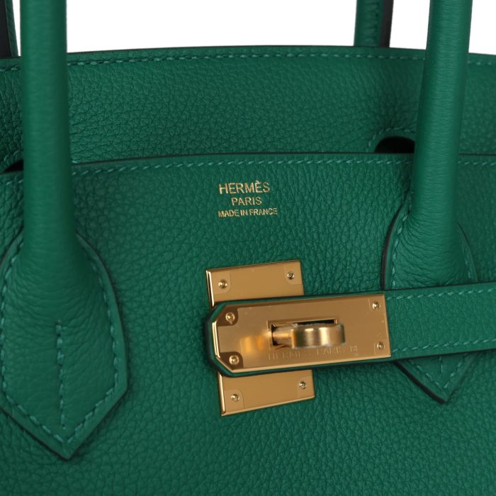 Handmade Bag HB 30 Vert Vertigo Togo Gold Hardware - 图片 6