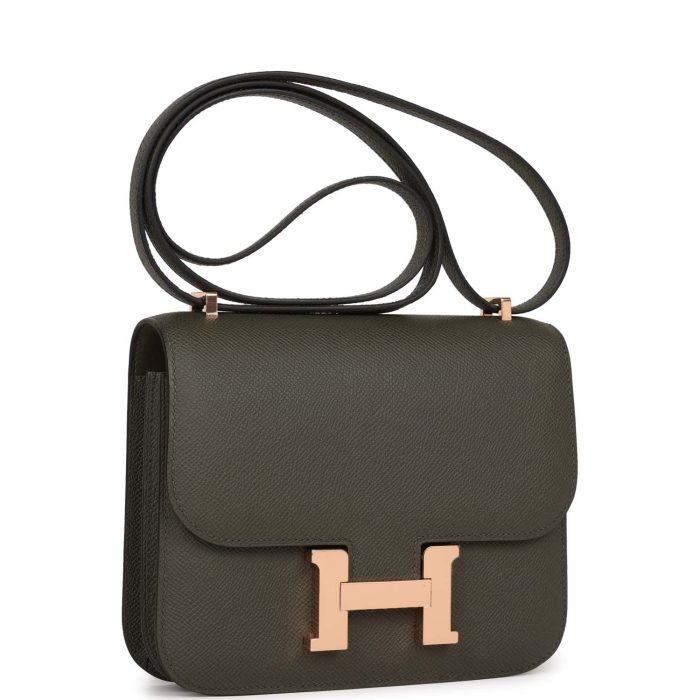 Handmade Bag HC 18 Vert de Gris Epsom Rose Gold Hardware - 图片 2