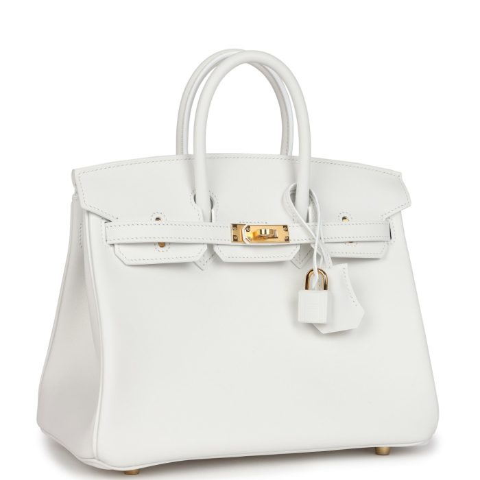 Handmade Bag HB 25 New White Swift Gold Hardware - 图片 2