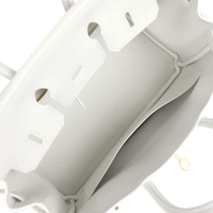 Handmade Bag HB 25 New White Swift Gold Hardware - 图片 7