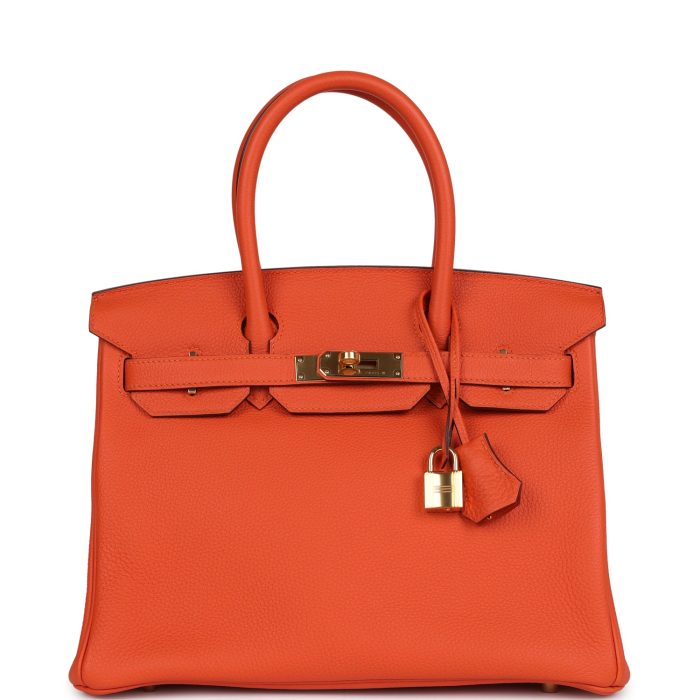 Handmade Bag HB 30 Feu Togo Gold Hardware
