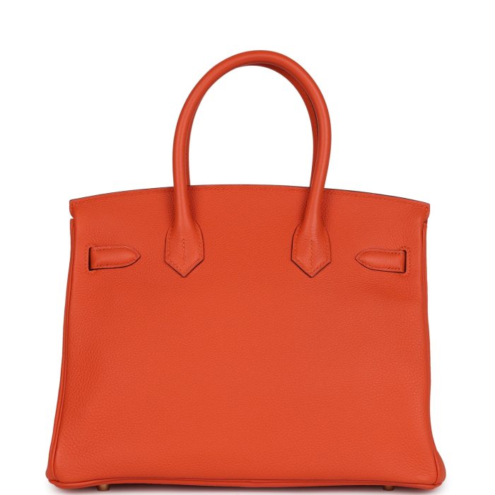 Handmade Bag HB 30 Feu Togo Gold Hardware - 图片 4